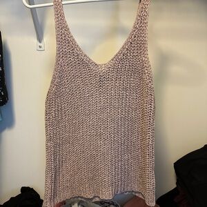 Knit tank top - blush color